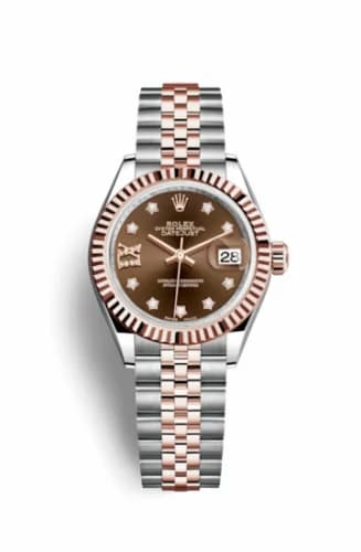 Rolex Lady-Datejust 28 Rolesor Rose Fluted / Jubilee / Chocolate Diamond 279171-0003 — фото часов Rolex Lady-Datejust 28 Rolesor Rose Fluted / Jubilee / Chocolate Diamond 279171-0003 — фото часов