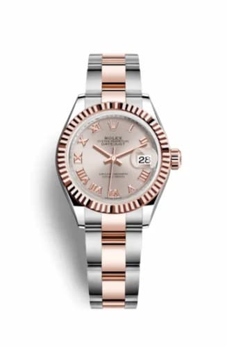 Rolex Lady-Datejust 28 Rolesor Rose Fluted / Oyster / Sundust Roman 279171-0006 — фото часов Rolex Lady-Datejust 28 Rolesor Rose Fluted / Oyster / Sundust Roman 279171-0006 — фото часов