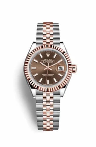 Rolex Lady-Datejust 28 Rolesor Rose Fluted / Jubilee / Chocolate 279171-0017 — фото часов Rolex Lady-Datejust 28 Rolesor Rose Fluted / Jubilee / Chocolate 279171-0017 — фото часов
