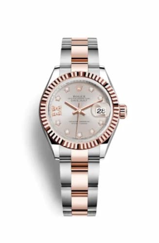 Rolex Lady-Datejust 28 Rolesor Rose Fluted / Oyster / Sundust Diamond 279171-0020 — фото часов Rolex Lady-Datejust 28 Rolesor Rose Fluted / Oyster / Sundust Diamond 279171-0020 — фото часов