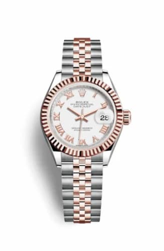 Rolex Lady-Datejust 28 Rolesor Rose Fluted / Jubilee / White Roman 279171-0021 — фото часов Rolex Lady-Datejust 28 Rolesor Rose Fluted / Jubilee / White Roman 279171-0021 — фото часов
