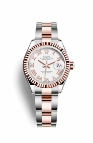 Rolex Lady-Datejust 28 Rolesor Rose Fluted / Oyster / White Roman 279171-0022 — фото часов Rolex Lady-Datejust 28 Rolesor Rose Fluted / Oyster / White Roman 279171-0022 — фото часов