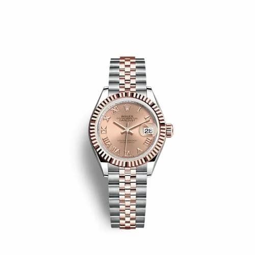 Rolex Lady-Datejust 28 Stainless Steel / Rose Gold / Fluted / Rose - Roman / Oyster 279171-0025 — фото часов Rolex Lady-Datejust 28 Stainless Steel / Rose Gold / Fluted / Rose - Roman / Oyster 279171-0025 — фото часов