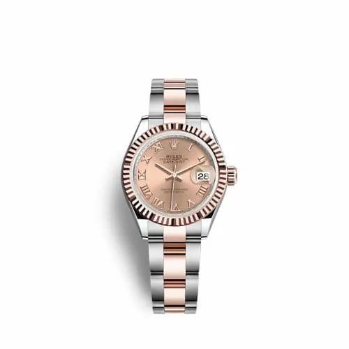 Rolex Lady-Datejust 28 Stainless Steel / Rose Gold / Fluted / Rose - Roman / Oyster 279171-0026 — фото часов Rolex Lady-Datejust 28 Stainless Steel / Rose Gold / Fluted / Rose - Roman / Oyster 279171-0026 — фото часов