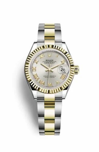 Rolex Lady-Datejust 28 Rolesor Yellow Fluted / Oyster / Silver Roman 279173-0006 — фото часов Rolex Lady-Datejust 28 Rolesor Yellow Fluted / Oyster / Silver Roman 279173-0006 — фото часов