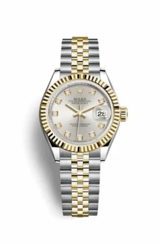 Rolex Lady-Datejust 28 Rolesor Yellow Fluted / Jubilee / Silver Diamond 279173-0007 — фото часов Rolex Lady-Datejust 28 Rolesor Yellow Fluted / Jubilee / Silver Diamond 279173-0007 — фото часов
