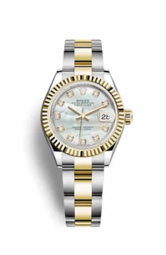 Rolex Lady-Datejust 28 Rolesor Yellow Fluted / Oyster / MOP 279173-0014 — фото часов Rolex Lady-Datejust 28 Rolesor Yellow Fluted / Oyster / MOP 279173-0014 — фото часов