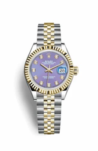 Rolex Lady-Datejust 28 Rolesor Yellow Fluted / Jubilee / Lavender Diamond 279173-0017 — фото часов Rolex Lady-Datejust 28 Rolesor Yellow Fluted / Jubilee / Lavender Diamond 279173-0017 — фото часов