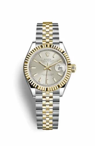 Rolex Lady-Datejust 28 Rolesor Yellow Fluted / Jubilee / Silver 279173-0019 — фото часов Rolex Lady-Datejust 28 Rolesor Yellow Fluted / Jubilee / Silver 279173-0019 — фото часов