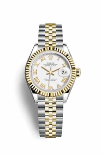 Rolex Lady-Datejust 28 Rolesor Yellow Fluted / Jubilee / White Roman 279173-0023 — фото часов Rolex Lady-Datejust 28 Rolesor Yellow Fluted / Jubilee / White Roman 279173-0023 — фото часов