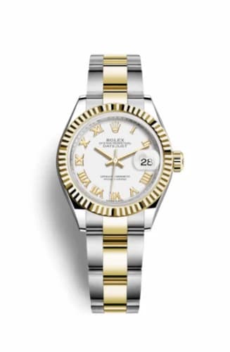 Rolex Lady-Datejust 28 Rolesor Yellow Fluted / Oyster / White Roman 279173-0024 — фото часов Rolex Lady-Datejust 28 Rolesor Yellow Fluted / Oyster / White Roman 279173-0024 — фото часов