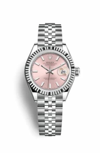 Rolex Lady-Datejust 28 Stainless Steel Fluted / Pink / Jubilee 279174-0001 — фото часов Rolex Lady-Datejust 28 Stainless Steel Fluted / Pink / Jubilee 279174-0001 — фото часов