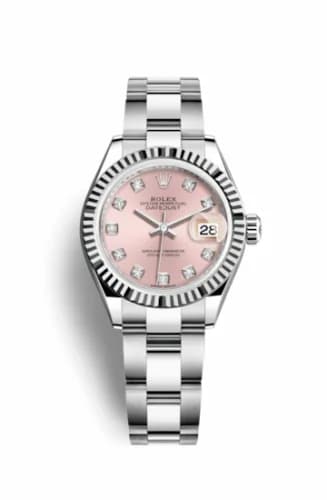 Rolex Lady-Datejust 28 Stainless Steel Fluted / Pink - Diamond / Oyster 279174-0004 — фото часов Rolex Lady-Datejust 28 Stainless Steel Fluted / Pink - Diamond / Oyster 279174-0004 — фото часов