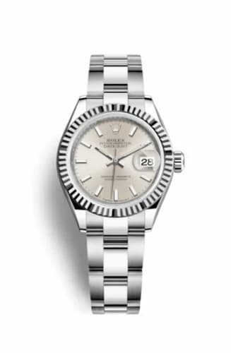 Rolex Lady-Datejust 28 Stainless Steel Fluted / Silver / Oyster 279174-0006 — фото часов Rolex Lady-Datejust 28 Stainless Steel Fluted / Silver / Oyster 279174-0006 — фото часов