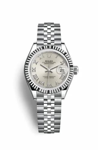 Rolex Lady-Datejust 28 Stainless Steel Fluted / Silver - Roman / Jubilee 279174-0007 — фото часов Rolex Lady-Datejust 28 Stainless Steel Fluted / Silver - Roman / Jubilee 279174-0007 — фото часов