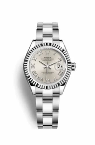 Rolex Lady-Datejust 28 Stainless Steel Fluted / Silver - Roman / Oyster 279174-0008 — фото часов Rolex Lady-Datejust 28 Stainless Steel Fluted / Silver - Roman / Oyster 279174-0008 — фото часов