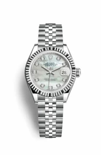 Rolex Lady-Datejust 28 Stainless Steel Fluted / MOP / Jubilee 279174-0009 — фото часов Rolex Lady-Datejust 28 Stainless Steel Fluted / MOP / Jubilee 279174-0009 — фото часов