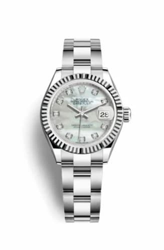 Rolex Lady-Datejust 28 Stainless Steel Fluted / MOP / Oyster 279174-0010 — фото часов Rolex Lady-Datejust 28 Stainless Steel Fluted / MOP / Oyster 279174-0010 — фото часов