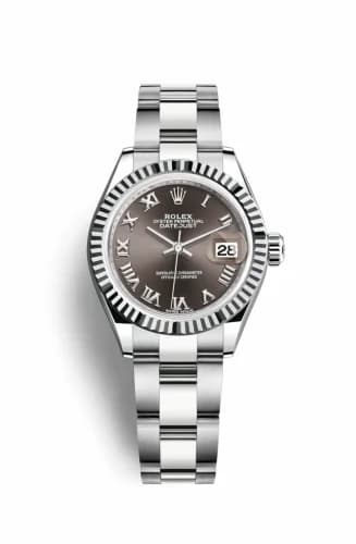 Rolex Lady-Datejust 28 Stainless Steel Fluted / Grey - Roman / Oyster 279174-0014 — фото часов Rolex Lady-Datejust 28 Stainless Steel Fluted / Grey - Roman / Oyster 279174-0014 — фото часов