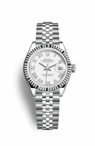 Rolex Lady-Datejust 28 Stainless Steel Fluted / White - Roman / Jubilee 279174-0019 — фото часов Rolex Lady-Datejust 28 Stainless Steel Fluted / White - Roman / Jubilee 279174-0019 — фото часов