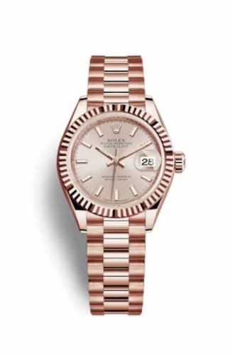 Rolex Lady-Datejust 28 Everose Fluted / President / Sundust 279175-0001 — фото часов Rolex Lady-Datejust 28 Everose Fluted / President / Sundust 279175-0001 — фото часов
