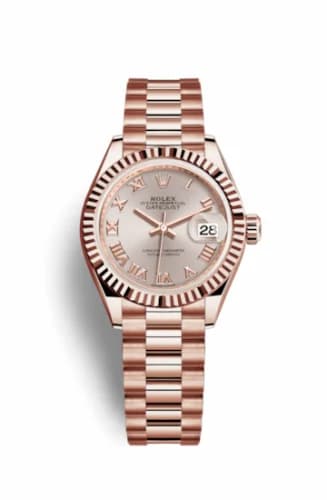 Rolex Lady-Datejust 28 Everose Fluted / President / Sundust Roman 279175-0011 — фото часов Rolex Lady-Datejust 28 Everose Fluted / President / Sundust Roman 279175-0011 — фото часов