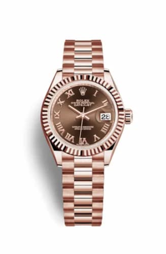 Rolex Lady-Datejust 28 Everose Fluted / President / Chocolate Roman 279175-0014 — фото часов Rolex Lady-Datejust 28 Everose Fluted / President / Chocolate Roman 279175-0014 — фото часов