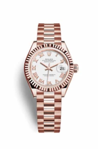 Rolex Lady-Datejust 28 Everose Fluted / President / White Roman 279175-0021 — фото часов Rolex Lady-Datejust 28 Everose Fluted / President / White Roman 279175-0021 — фото часов