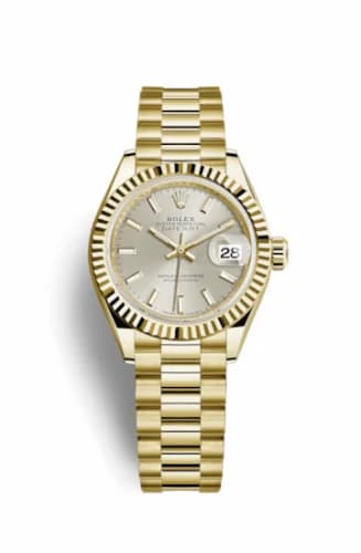 Rolex Lady-Datejust 28 Yellow Gold Fluted / President / Silver 279178-0005 — фото часов Rolex Lady-Datejust 28 Yellow Gold Fluted / President / Silver 279178-0005 — фото часов