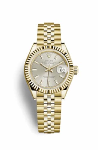 Rolex Lady-Datejust 28 Yellow Gold Fluted / Jubilee / Silver 279178-0006 — фото часов Rolex Lady-Datejust 28 Yellow Gold Fluted / Jubilee / Silver 279178-0006 — фото часов