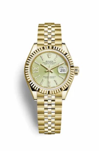Rolex Lady-Datejust 28 Yellow Gold Fluted / Jubilee / Champagne Diamond 279178-0008 — фото часов Rolex Lady-Datejust 28 Yellow Gold Fluted / Jubilee / Champagne Diamond 279178-0008 — фото часов