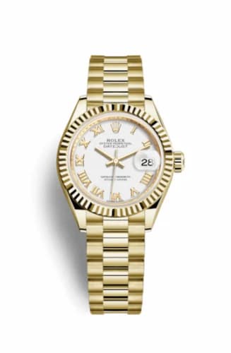 Rolex Lady-Datejust 28 Yellow Gold Fluted / President / White Roman 279178-0029 — фото часов Rolex Lady-Datejust 28 Yellow Gold Fluted / President / White Roman 279178-0029 — фото часов