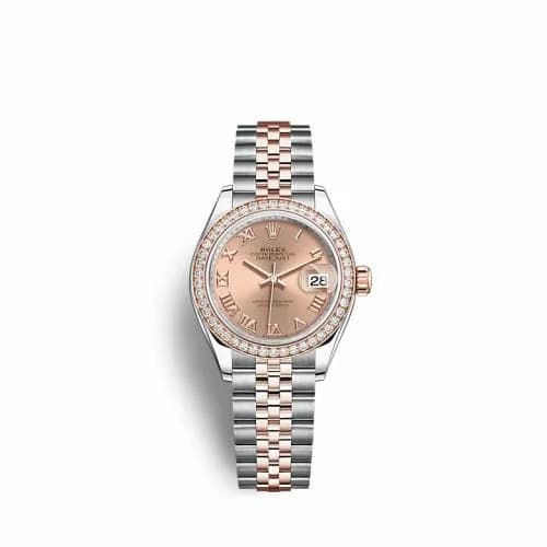 Rolex Lady-Datejust 28 Stainless Steel / Rose Gold / Diamond / Rose - Roman / Jubilee 279381RBR-0025 — фото часов Rolex Lady-Datejust 28 Stainless Steel / Rose Gold / Diamond / Rose - Roman / Jubilee 279381RBR-0025 — фото часов