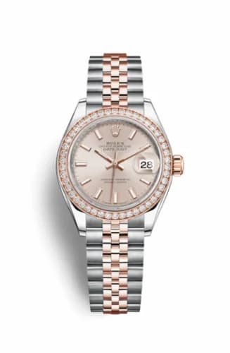 Rolex Lady-Datejust 28 Rolesor Rose Diamond / Jubilee / Sundust 279381rbr-0001 — фото часов Rolex Lady-Datejust 28 Rolesor Rose Diamond / Jubilee / Sundust 279381rbr-0001 — фото часов
