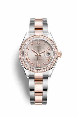 Rolex Lady-Datejust 28 Rolesor Rose Diamond / Oyster / Sundust Roman 279381rbr-0006 — фото часов Rolex Lady-Datejust 28 Rolesor Rose Diamond / Oyster / Sundust Roman 279381rbr-0006 — фото часов
