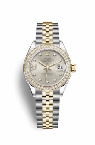Rolex Lady-Datejust 28 Rolesor Yellow Diamond / Jubilee / Silver Diamond 279383rbr-0003 — фото часов Rolex Lady-Datejust 28 Rolesor Yellow Diamond / Jubilee / Silver Diamond 279383rbr-0003 — фото часов