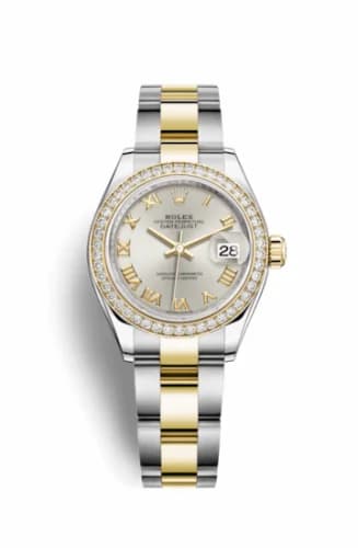 Rolex Lady-Datejust 28 Rolesor Yellow Diamond / Oyster / Silver Roman 279383rbr-0006 — фото часов Rolex Lady-Datejust 28 Rolesor Yellow Diamond / Oyster / Silver Roman 279383rbr-0006 — фото часов
