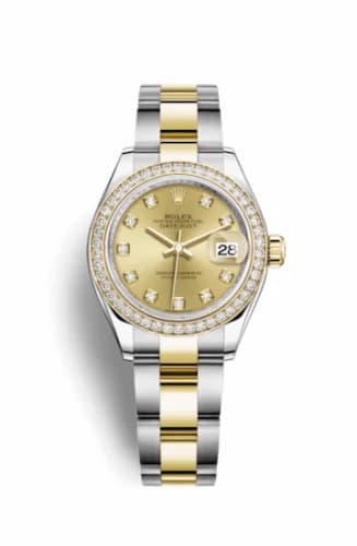 Rolex Lady-Datejust 28 Rolesor Yellow Diamond / Oyster / Champagne Diamond 279383rbr-0012 — фото часов Rolex Lady-Datejust 28 Rolesor Yellow Diamond / Oyster / Champagne Diamond 279383rbr-0012 — фото часов