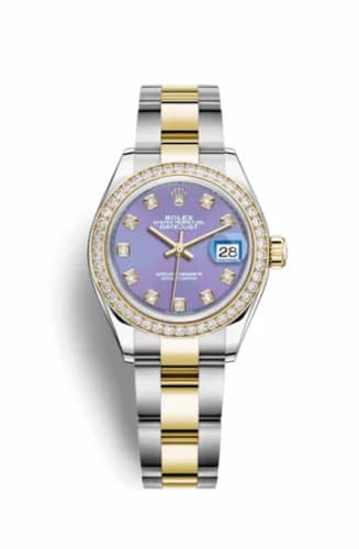 Rolex Lady-Datejust 28 Rolesor Yellow Diamond / Oyster / Lavender Diamond 279383rbr-0016 — фото часов Rolex Lady-Datejust 28 Rolesor Yellow Diamond / Oyster / Lavender Diamond 279383rbr-0016 — фото часов
