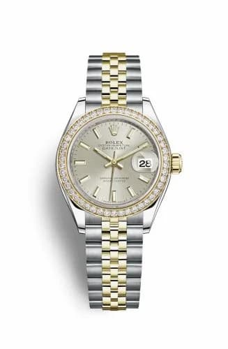 Rolex Lady-Datejust 28 Rolesor Yellow Diamond / Jubilee / Silver 279383rbr-0017 — фото часов Rolex Lady-Datejust 28 Rolesor Yellow Diamond / Jubilee / Silver 279383rbr-0017 — фото часов
