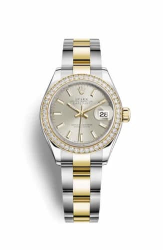 Rolex Lady-Datejust 28 Rolesor Yellow Diamond / Oyster / Silver 279383rbr-0018 — фото часов Rolex Lady-Datejust 28 Rolesor Yellow Diamond / Oyster / Silver 279383rbr-0018 — фото часов