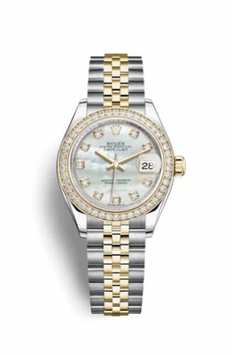 Rolex Lady-Datejust 28 Rolesor Yellow Diamond / Jubilee / MOP 279383rbr-0019 — фото часов Rolex Lady-Datejust 28 Rolesor Yellow Diamond / Jubilee / MOP 279383rbr-0019 — фото часов