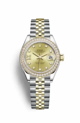 Rolex Lady-Datejust 28 Rolesor Yellow Diamond / Jubilee / Champagne Diamond 279383rbr-0021 — фото часов Rolex Lady-Datejust 28 Rolesor Yellow Diamond / Jubilee / Champagne Diamond 279383rbr-0021 — фото часов