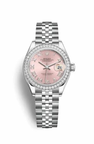 Rolex Lady-Datejust 28 Stainless Steel / Diamond / Pink - Roman / Jubilee 279384rbr-0005 — фото часов Rolex Lady-Datejust 28 Stainless Steel / Diamond / Pink - Roman / Jubilee 279384rbr-0005 — фото часов