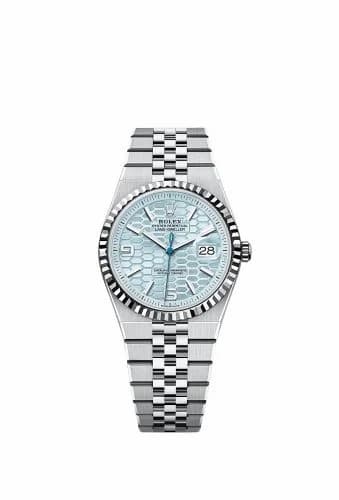 Rolex Land-Dweller 36 Platinum / Ice Blue / Flat Jubilee 127236-0001