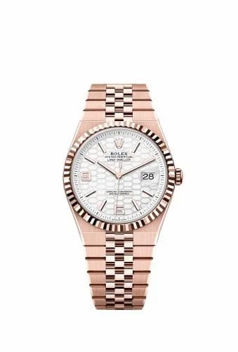 Rolex Land-Dweller 40 Everose / White / Flat Jubilee 127335-0001 — фото часов Rolex Land-Dweller 40 Everose / White / Flat Jubilee 127335-0001 — фото часов