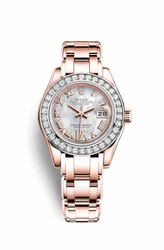 Rolex Datejust Pearlmaster 29 Everose Diamond / MOP Roman 80285-0009 — фото часов Rolex Datejust Pearlmaster 29 Everose Diamond / MOP Roman 80285-0009 — фото часов
