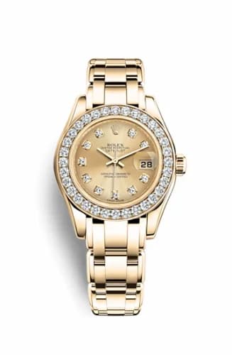 Rolex Datejust Pearlmaster 29 Yellow Gold Diamond / Champagne Diamond 80298-0071 — фото часов Rolex Datejust Pearlmaster 29 Yellow Gold Diamond / Champagne Diamond 80298-0071 — фото часов