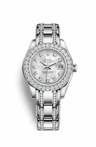 Rolex Datejust Pearlmaster 29 White Gold Diamond / MOP Diamond 80299-0010 — фото часов Rolex Datejust Pearlmaster 29 White Gold Diamond / MOP Diamond 80299-0010 — фото часов