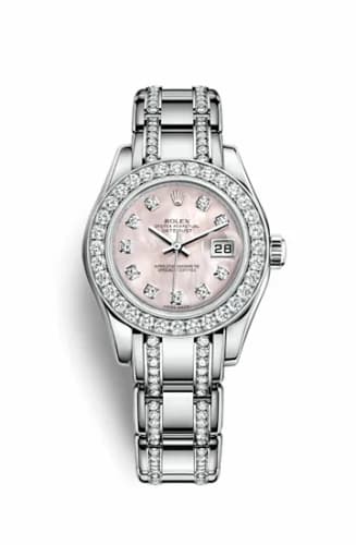 Rolex Datejust Pearlmaster 29 White Gold Diamond Mother of Pearl Diamond 80299-0018 — фото часов Rolex Datejust Pearlmaster 29 White Gold Diamond Mother of Pearl Diamond 80299-0018 — фото часов
